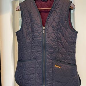 Barbour puffer vest in navy blue